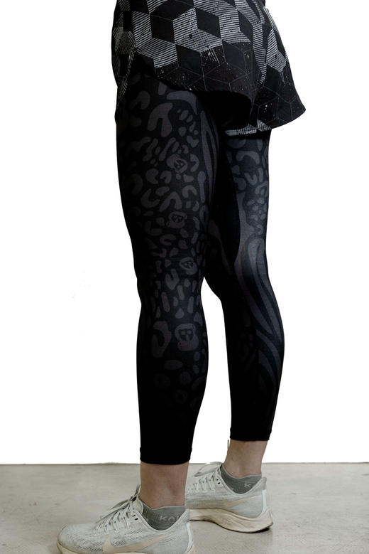 严素高腰运动紧身9分裤，弹性紧身裤，男女通款，严素态度 商品图7