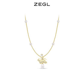 ZEGL设计师舞者系列人造珍珠项链女轻奢小众高级设计感锁骨链配饰