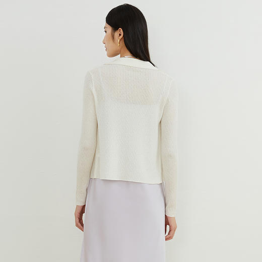 EITIE爱特爱秋季新款时尚通勤气质百搭短款针织开衫C2201004 商品图8