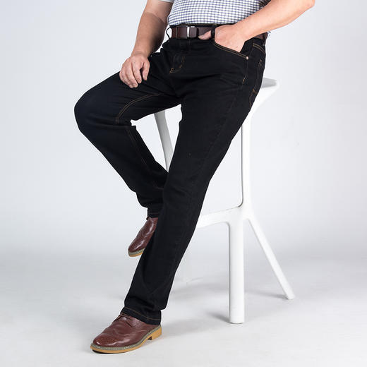 【新款DMR】 大依优型大码男装牛仔裤加肥加大号宽松弹力纯色长裤舒适直筒 商品图2