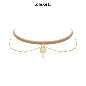 ZEGL设计师秋日午后系列复古珍珠项链女双层choker项圈颈链锁骨链