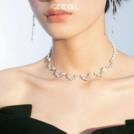 ZEGL设计师秋夜甜梦系列星月人造珍珠项链女轻奢小众锁骨颈链配饰 商品图3