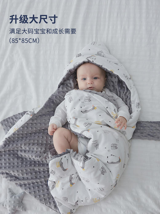 哆咪呀婴儿包被宝宝初生抱被新生包巾抱毯宝宝襁褓包裹巾 商品图0