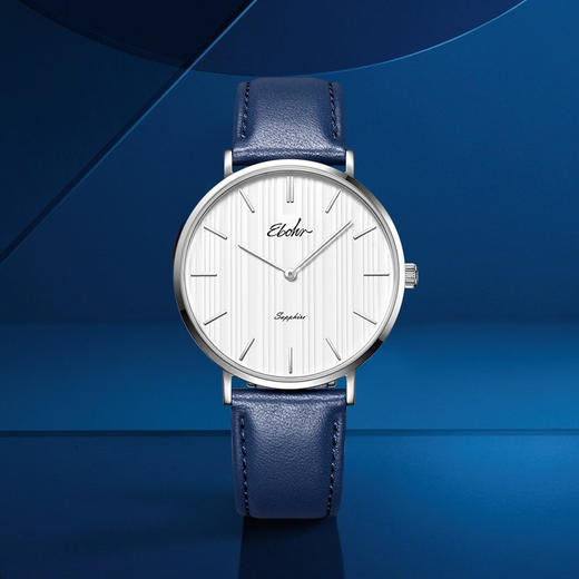 依波(EBOHR)专柜同款男士石英表真皮表带1853 商品图4