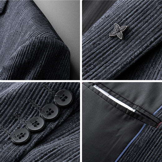 一口价【新款DDA】大依优型品质西服外套商务夹克男宽松加肥加大码上衣胖子正装休闲 商品图4