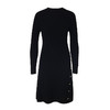 EITIE爱特爱秋季新款100%绵羊毛气质半高领黑色修身显瘦通勤针织连衣裙C2201014 商品缩略图5