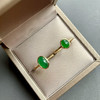 冰种阳绿翡翠戒指18k黄金镶嵌 商品缩略图1