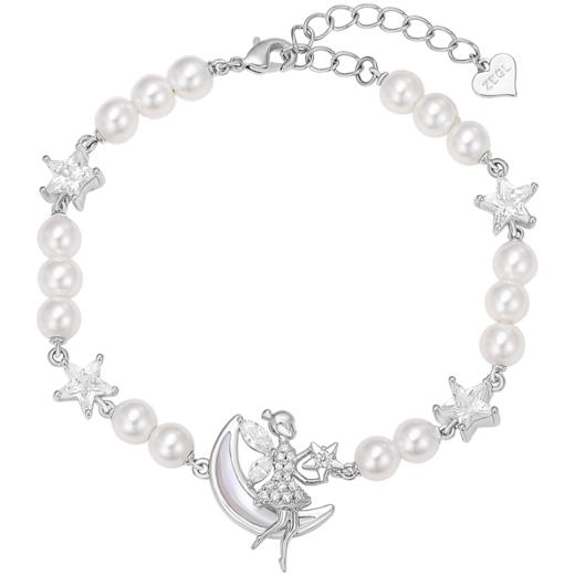 ZEGL设计师秋夜甜梦系列星月人造珍珠手链女生ins小众设计手饰品 商品图5