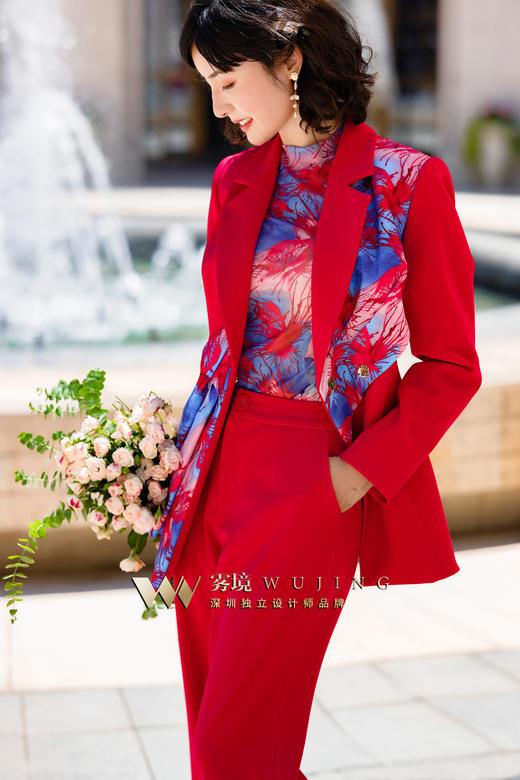 2202171 晴岚玫瑰 超密磨毛斜纹 裤子 雾境 商品图3