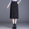 提花半身裙，女秋冬时尚高腰A字裙垂感大摆裙女装裙子 SS7166 商品缩略图2