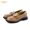 Safiya/索菲娅 小皮鞋2022秋季新品潮学院风小众少女爱心链条乐福鞋 SF23112010 商品缩略图6