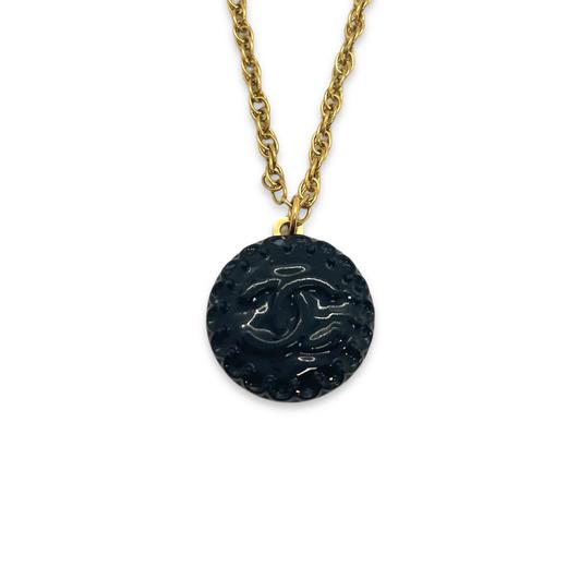 订购6周到｜Gigi Paris-Chanel-亮黑 中古纽扣 项链［法国设计师］ 商品图1