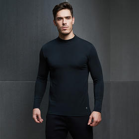 【暖柔半高领】SCHIESSER 德国舒雅 铂雅男士秋冬薄绒半高领保暖（单上衣）95/19130Q