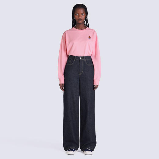 KENZO 高田贤三 女士棉质 BOKE FLOWER系列 徽标印花圆领长袖T恤 粉色 FC62 TS008 4SG 30 商品图3