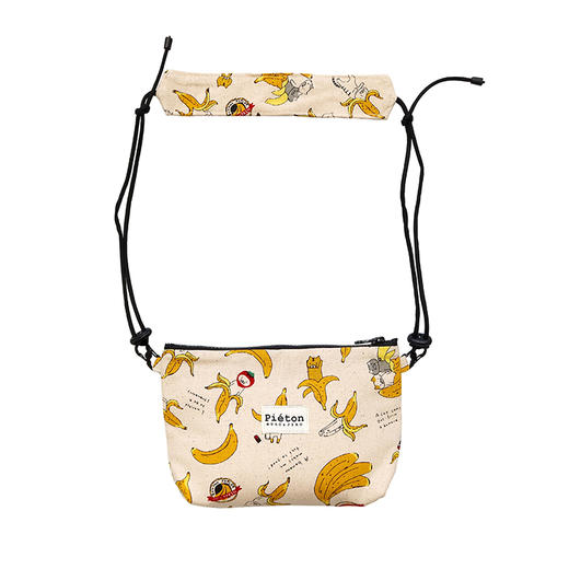 HUJI祤集pieton斜挎包插画香蕉小猫 商品图1
