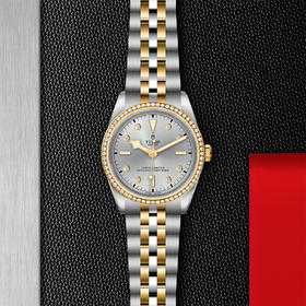 帝舵碧湾型36黄金钢款 | 帝舵表原厂机芯MT5400型（COSC）  钢表壳，直径36毫米  黄金及钢表带