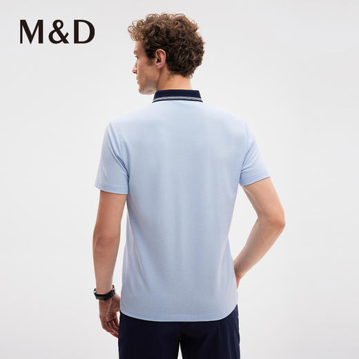 名盾商务POLO衫男装撞色翻领短袖男22夏季新款商务休闲三粒扣T恤 商品图3