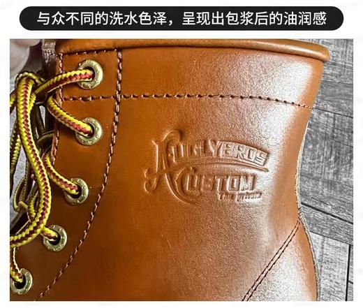Alternative country牛皮工装靴固特异欧美复古机车短靴0101 商品图9