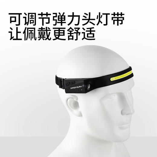 SUPERFIRE神火HL65头灯强光感应充电超亮头户外登山戴式夜钓灯 商品图5