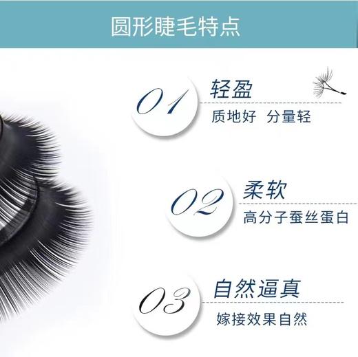 【秒杀价】单根仿真自然圆毛种植睫毛0.12B、0.12J、0.07J、0.07B、0.12C（三盒19.9元包邮） 商品图3