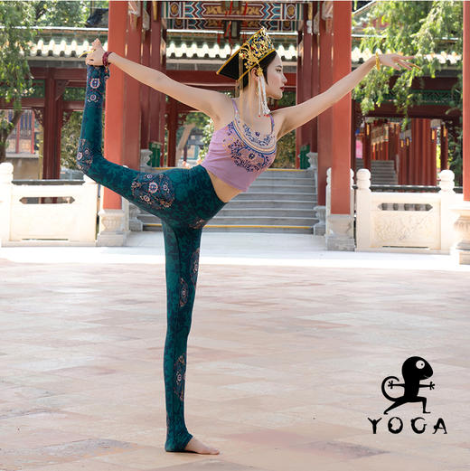 壁虎瑜伽《琉璃》限量款印花瑜伽12分裤 【可定制】（标准码）清仓不退不换 商品图3