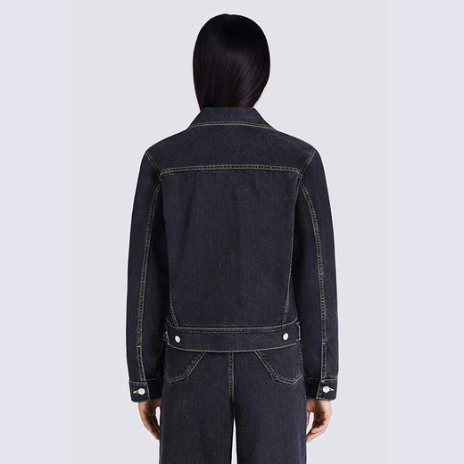KENZO 高田贤三 女士棉质牛仔外套 黑色 FC62 DV235 9EJ 99 商品图2
