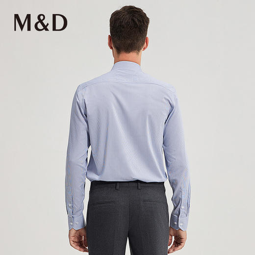 MD名盾商务男士秋冬新品时尚长袖上衣条纹休闲职业衬衫 商品图4