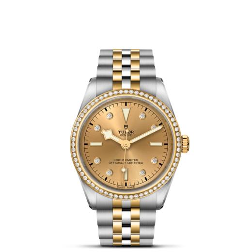 帝舵碧湾型36黄金钢款 | 帝舵表原厂机芯MT5400型（COSC）  钢表壳，直径36毫米  黄金及钢表带 商品图1