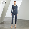 IWY/优雅蓝灰色职业西装西服女气质美容院套装长袖面试两件套干练工装C11348+P11348 商品缩略图1