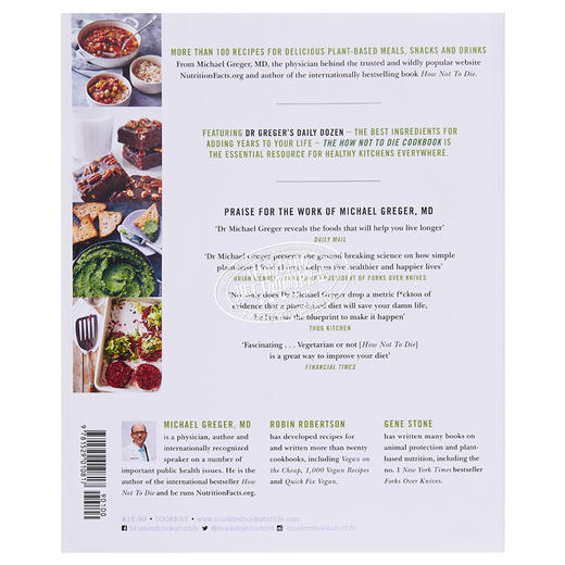 【中商原版】怎么才能不死菜谱 英文原版 The How Not To Die Cookbook Greger 商品图1
