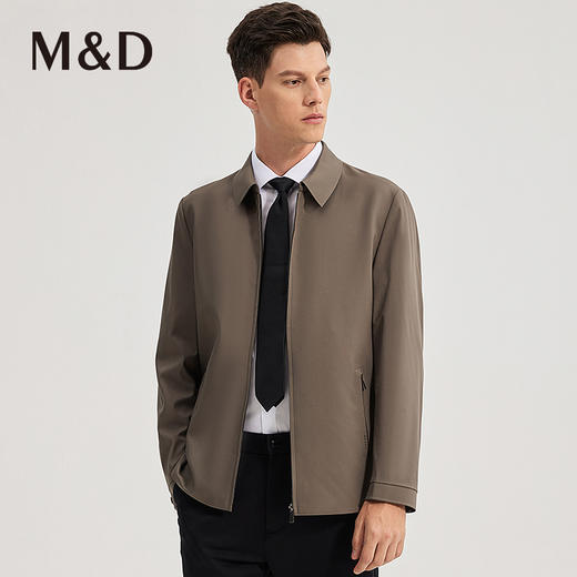 MD名盾行政夹克抗皱易打理商务秋冬爸爸翻领外套上班干部男茄克 商品图2
