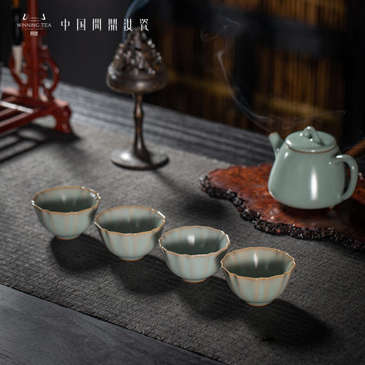 问鼎汝瓷鼎峰系列天青壬寅牡丹杯 商品图1