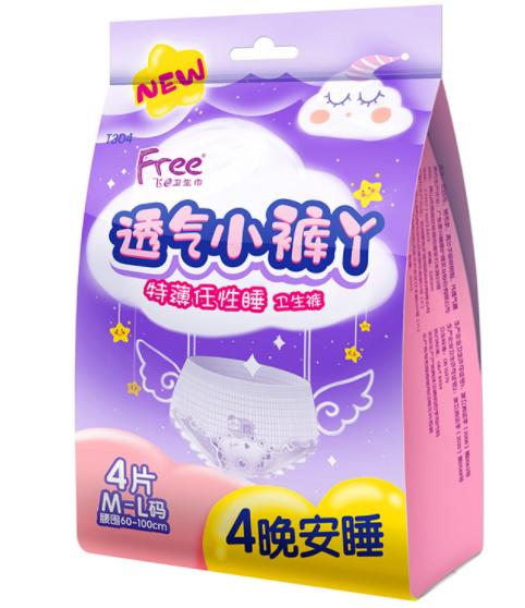 【亚欧超市】飞棉柔表层卫生裤4片/包 商品图1