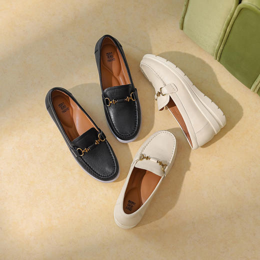 西村名物22年秋冬新款【护士鞋】加厚乳胶舒适轻便坡跟鞋深口单鞋女37291 商品图3