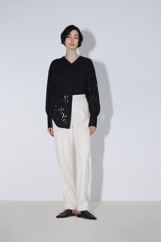 繁叶镂空无领衬衫 商品图0