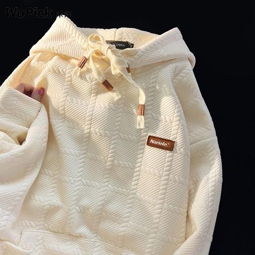 禾萍法式慵懒风连帽卫衣女春秋薄款oversize宽松秋季女装学生上衣 商品图0