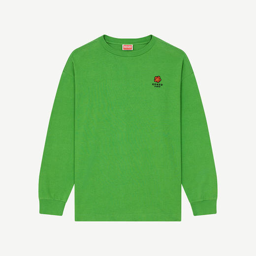 KENZO 高田贤三 女士棉质 BOKE FLOWER系列 徽标印花圆领长袖T恤 绿色 FC62 TS008 4SG 57 商品图0