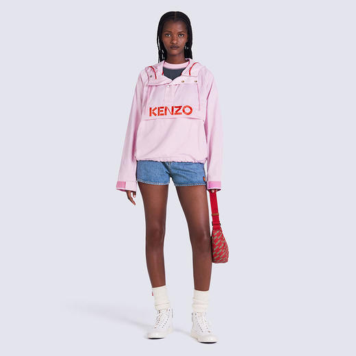 KENZO 高田贤三 女士字母LOGO印花连帽外套 粉色 FC62 BL157 9NB 30 商品图2