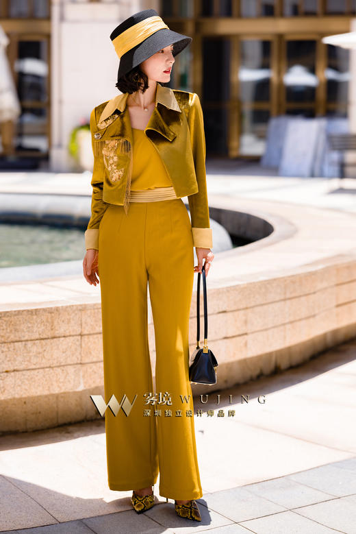 2202183 金丝巴洛 厚织双色斜纹
鎏金缎裤子 雾境 
 商品图2