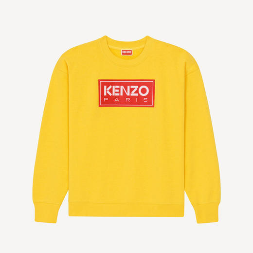 KENZO 高田贤三 女士棉质 KENZO Paris 徽标印花圆领长袖卫衣 黄色 FC62 SW002 4MF 40 商品图0