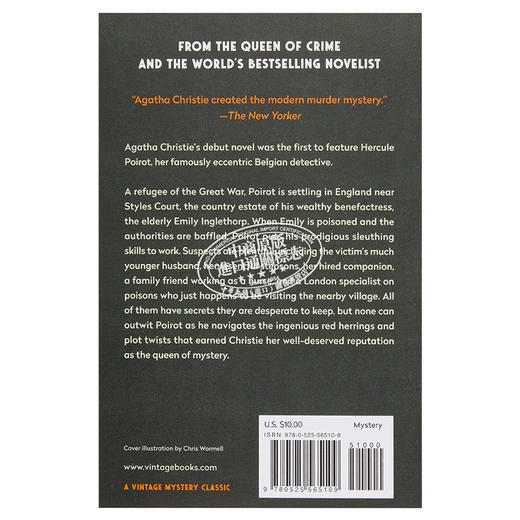 【中商原版】阿加莎系列 斯泰尔斯庄园奇案 The Mysterious Affair at Styles 英文原版 Agatha Christie 侦探小说女王 商品图1