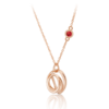 ROSEONLY 玫瑰系列-LOVE ROSE 项链首饰 18K玫瑰金镶红宝镶钻 商品缩略图1