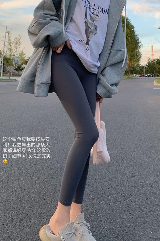 金蘑菇菇【王牌鲨鱼皮】刚需2色！高級哑光质地，高弹瘦腿打底裤 商品图5