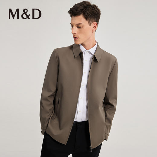 MD名盾行政夹克抗皱易打理商务秋冬爸爸翻领外套上班干部男茄克 商品图4