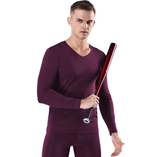 【100%丝光棉】(断码清仓不退换）SCHIESSER 德国黑标铂雅正品全棉男士保暖内衣套装 95/10327W 商品图0