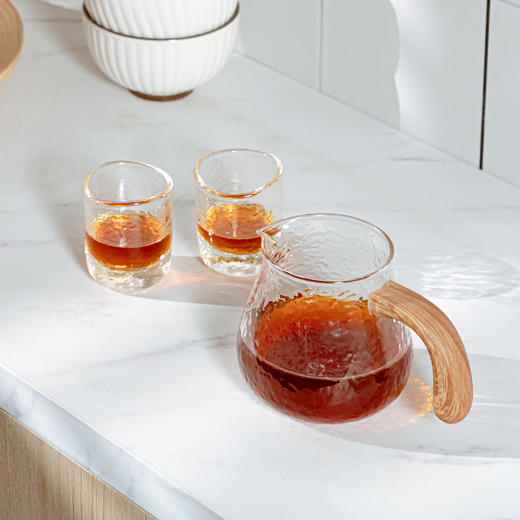 泰摩 日式锤目咖啡品杯 耐热玻璃锤纹分享壶 手冲套装公道杯茶杯 商品图8