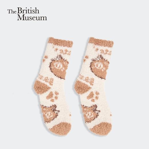 大英博物馆安德森猫和她的朋友们系列提花萌猫毛绒保暖地板袜 商品图1