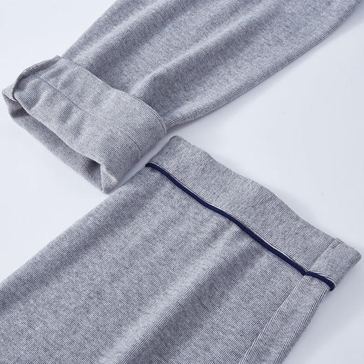 Threegun三枪 【花灰绒】翻领开襟长袖长裤男士家居套家居服-81707D911 商品图5