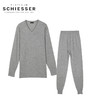 【100%山羊绒】SCHIESSER 德国舒雅黑标铂雅男V领100%山羊绒男士保暖套装95/19358W 商品缩略图1