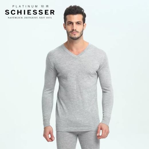 【95%山羊绒+5%羊毛】SCHIESSER 德国舒雅男士 铂雅山羊绒V领保暖单上衣 95/12320Q 批次不同成分颜色略有差异 可点击详情页最下方链接选择配套裤子 商品图0